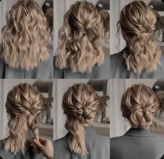 Front Braid Hairstyle, Front Braid, Short Hair Updo Tutorial, Up Dos For Prom, Hoco Hair Ideas Down, Up Dos, Hoco Hair Ideas Medium, Braid Hairstyle, Easy Hair Updos