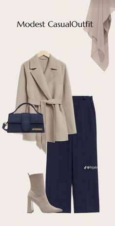 Academia Aesthetic Outfit, Modest Casual Outfits, Jacket Outfit Women, Casual Work Dresses, Color Combos Outfit, Stylish Winter Outfits, Stylish Work Attire