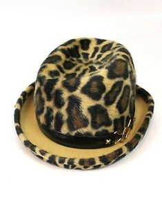 (eBay) Yves Saint Laurent Bumper Hat Sz M 7 Vintage 70s Fur Felt Leopard Print Fedora Vintage Fur Felt Fedora For Fall, Retro Winter Fedora With Curved Brim, Vintage Winter Fur Felt Hat, Vintage Fur Felt Hat For Winter, Vintage Fur Felt Fedora, Winter Retro Cloche Hat With Short Brim, Retro Flat Brim Fedora For Winter, Retro Winter Cloche Hat With Short Brim, Retro Winter Fedora With Flat Brim