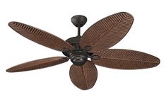 Monte Carlo - 5CU52RB - 52``Ceiling Fan - Cruise - Roman Bronze Tropical Ceiling Fans, 52 Inch Ceiling Fan, Ceiling Fans Without Lights, Bronze Ceiling Fan, Large Fan, Wicker Decor, Outdoor Fan, Hunter Douglas, Flush Mount Ceiling Fan