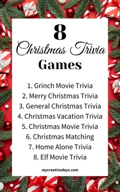 the 8 christmas trivia games