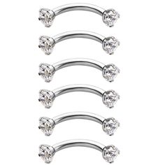 PRICES MAY VARY. Package including -- 6pcs rook piercing jewelry w clear CZ, meet your different needs in daily wearing. The most economical set for you, you deserve it Material -- Hypoallergenic surgical steel, completely non-corrosive, lead and nickel free. Also resistant to acid, alkali, no fading, no distortion, suitable for sensitive body Size -- 16 gauge (1.2mm), Bar length: 8mm (5/16 inch), Ball /CZ Diameter: 3mm. Curved Barbell Design, Both Side Can Be Screw Off, Firm and Easy to Put on Small Belly Button Rings, Eyebrow Piercing Jewelry, Eyebrow Rings, Lip Piercing Jewelry, Ear Piercings Tragus, Labret Jewelry, Tragus Jewelry, Daith Earrings, Eyebrow Ring