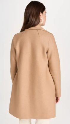 Harris Wharf London Women Blanket Coat | Shopbop Beige Long Sleeve Outerwear With Concealed Fastening, Chic Fall Wool Coat With Concealed Fastening, Chic Wool Coat With Concealed Placket, Modern Long Sleeve Wool Coat For Workwear, Chic Long Sleeve Wool Coat, Modern Wool Pea Coat With Long Sleeves, Modern Long Sleeve Wool Pea Coat, Long Sleeve Wool Coat For Work, Wool Coat With Concealed Placket