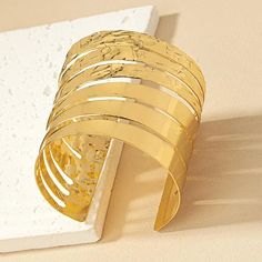 Textured Metal Timeless Wrapped Cuff Bangle Bracelet - SHExFAB Gold Bangle Bracelets For Spring, Gold Bangle Bracelet For Spring, Trendy Gold Bangle For Spring, Spring Gold Trendy Bangle, Gold Cuff Bracelets For Spring, Gold Bangle For Spring Parties, Bracelet For Women Gold, Holiday Accessories, Womens Bangles