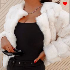 Timing Faux Fur Bomber Style Collarless Coat White Multiple Sizes Available Brand New With Tags Super Soft, Faux Fur Coat. This Would Be Gorgeous As Bridal Wear. Mob Wife Aesthetic Chic Solid Faux Fur Outerwear, Chic Fitted Fur Coat For Spring, Chic Fitted Spring Fur Coat, Elegant Spring Faux Fur Outerwear, Chic White Fur Coat For Spring, Mob Wife Aesthetic, Wife Aesthetic, Collarless Coat, Coat White