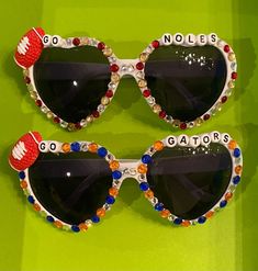 Bedazzled Sunglasses Diy, Cheer Sunglasses, Bed Party