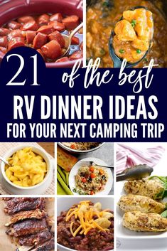 easy dinner ideas easy Rv Dinner Ideas, Rv Camping Recipes, Camping Meal Planning, Camping Dinner, Camping Menu, Rv Camping Tips, Camping Dinners, Easy Camping Meals, Rv Makeover