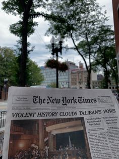 the new york times front page with an article about violent history clouds italian's vows