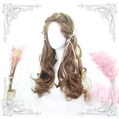 Lolita Angel Psyche Long Curly Wig SS0691 - SpreePicky FreeShipping Japanese Hair Tutorial, Art Reference Hair, Cute Wig Hairstyles, Fantasy Hairstyles, Pastel Wig, Cute Wig, Kawaii Store, Ombre Wig