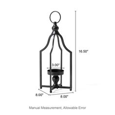 an image of a lantern with measurements