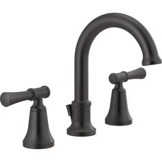 two handle bathroom faucet in matte black