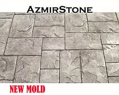 a stone patio with the words new mold on it and an image of a brick walkway