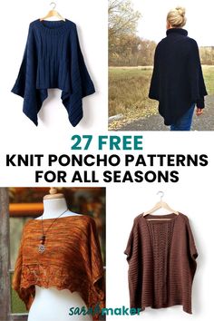 knit poncho patterns for all seasons