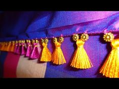 How to make Saree tassels/kuchu design with small beads - YouTube Saree Tassel, Saree Kuchu Design