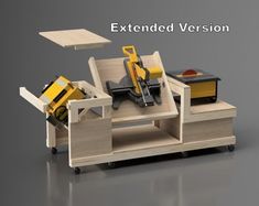 an extended version of a workbench with tools on the top and below it