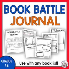 a book battle journal with four pages