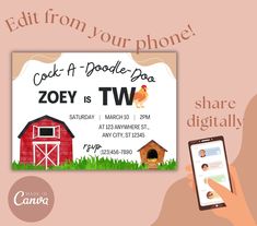 a person holding up a cell phone next to a sign that says zooy is tw