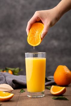 Orange Juice, Juice, Orange, Glass