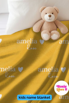 WOW I love that I can pick the color and write the name. When Amelia was little I had a custom swaddle and now we got this and the color... this is SUNSHINE. We used to sing to her the you are my sunshine song so this could not be more PERFECT!! Sunshine Song