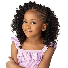 Sensationnel Lulu Mini Synthetic Kids Braid - 2x Deep Wave 10 Color: Black. Short Deep Wave, Types Of Braids, Remy Hair Weave, Kids' Braids, Crochet Braid, Protective Style, Human Braiding Hair, Synthetic Hair Extensions, Hair Shows