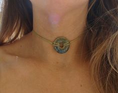 "This choker necklace is made of waxed cording in your choice of brown or tan and is adorned with a 20 mm porcelain turquoise focal bead. Necklace is finished with a sterling plated lobster claw clasp. Choose from black or tan cord and your choice of cord length: 11\",12\", 13\" 14\", 15\" or 16\". Please measure your neck before ordering to insure a perfect fit." Red Pendant, Leather Choker Necklace, Burnt Red, Red Pendants, Hippie Necklace, Boho Accessories, Homemade Jewelry, Leather Chokers, Funky Jewelry