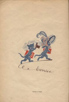 an old book with two cats on it's cover, and the title in french