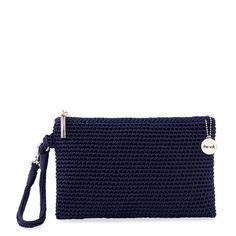 Available in a range of hues and patterns, the Vita Wristlet is an easy way to tote your daily essentials or organize a roomy carryall. PETA-approved and vegan certified, this crochet style is handcrafted and lined with recycled materials. A zip closure secures your phone and other small items while the optional wristlet strap ups the functionality. Carry it as is or customize with your favorite Yarnicharmz. Crochet Wristlet, Crochet Style, Dog Clip, A Force, The Sak, Wristlet Wallet, Shiny Silver, Crochet Fashion, Wrist Strap