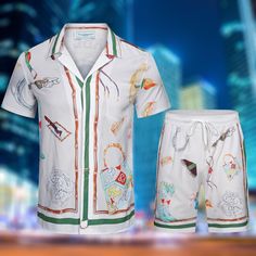 【Stylish Design】This tropical shirts for men designed with loose fit, button up closure, short sleeve, turn down collar and back curved hem. It's the best gift for birthdays, anniversaries, Valentine's Day, etc. And a great gift for your boyfriends, husband, sons, etc. 【Multiple Occasion】Men's casual button-down shirts is perfect for tropical Hawaiian theme, vacation, beach, traveling, camping, fishing, cruise, party, holidays, working, daily wear, etc.It's easy to match with casual shorts, slac White Relaxed Fit Camp Shirt For Summer, White Collared Tops For Beach Season, White Printed Shirt With Camp Collar, White Casual Shirt With Camp Collar, White Relaxed Fit Camp Shirt For Vacation, White Printed Camp Collar Shirt, White Camp Collar Top For Vacation, White Printed Short Sleeve Camp Shirt, White Hawaiian Shirt With Camp Collar For Vacation