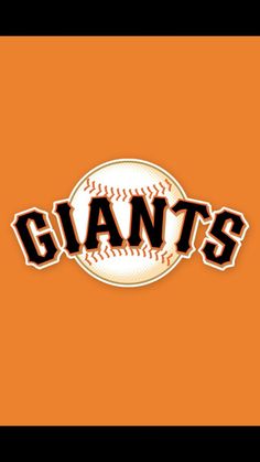 the giants logo on an orange background