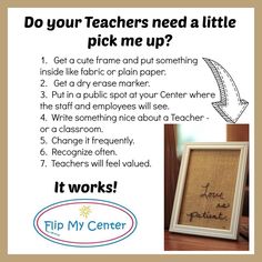 a poster with the words do your teachers need a little pick'me up?