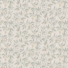 an image of a wallpaper with leaves and berries on the surface, in shades of grey