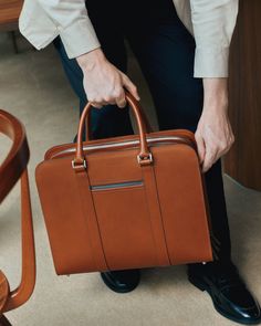 Palissy Double Briefcase · CarlFriedrik Luxury Briefcase With Zipper For Business Trips, Luxury Briefcase With Zipper Closure For Business Trips, Modern Cognac Bags For Business Trips, Modern Business Satchel With Rectangular Case, Top Handle Briefcase With Zipper For Formal Occasions, Formal Briefcase With Zipper And Top Handle, Formal Briefcase With Zipper Closure And Top Handle, Modern Briefcase With Zipper Closure For Formal Use, Classic Office Briefcase With Zipper Closure