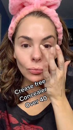 Concealer Over 40 Under Eyes, How To Face Makeup, Erika Taylor Makeup, Under Eye Concealer Over 40, Undereye Makeup Tutorial, Concealer Creasing, Makeup Instructions, Under Eye Creases