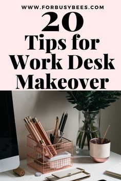 Tips for work desk makeover Minimalist Cubicle Decor Office Spaces, Work Desk Design Ideas, Cute Cubicle Desk Ideas, Before And After Office Makeover, Cottagecore Aesthetic Desk, How To Decorate My Desk At Work, Front Desk Job Aesthetic, Office Ideas For Work Cubicle Desk Organization Small Spaces, Pretty Cubicle Ideas