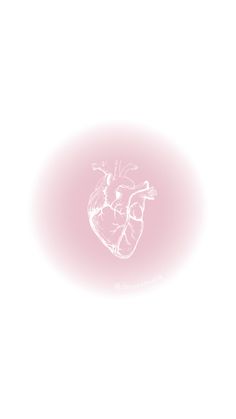 a drawing of a human heart on a white and pink background with the word love written below it