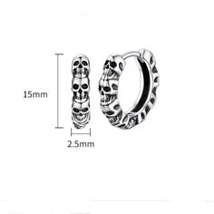 Overview: 100% new design and high quality Must-have for fashion women Have a beautiful appearance Specifications: Material:ﾠ Silver Jewelry Style:ﾠ Europe and America Processing:ﾠ Electroplating Style: women's style Color :ﾠ 925 silver skull earrings Package Content: Pair of earrings x 1 Trendy Silver Skull Jewelry, Trendy Silver Halloween Earrings, Skull-shaped Metal Earrings, Silver Skull Earrings With Skull Print, Silver Punk Cartilage Earrings, Silver Skull Shaped Single Earring, Silver Skull Earrings For Pierced Ears, Silver Skull Earrings, European Women