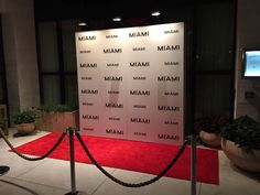 the red carpet is being used as a backdrop for an event