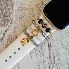 These super cute watch band accessories are suitable for Most Silicone band/leather bands. Designed as a loop ring that slides easily on your watch bands.( Compatible with Apple Watch Silicone Band suitable all Apple series 1-10 & SE, Samsung, & Versa Watch Bands. Cute Decorative Ring compatible for most Watch Bands suitable for Samsung Galaxy Watch5, Galaxy Watch4, 40mm 44mm/Classic 42mm 46mm, Galaxy Watch 3 41mm, Galaxy Watch5, Galaxy Watch4, 2mm, Samsung Watch Active 40mm/Active 2 40mm 42mm. Trendy Adjustable Watch Band With Extender, Beaded Watch Bands, Apple Watch Silicone Band, Beaded Watches, Samsung Watch, Band Accessories, Cute Watches, Etsy Shop Ideas, Daisy Charm