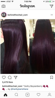 Pelo Color Borgoña, Black Cherry Hair, Hair Color Plum, Bridget Bardot, Cherry Hair, Violet Hair