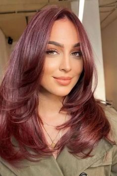 Intense Burgundy Maroon Red Hair, Maroon Hair Color, Burgundy Hair Color Ideas, Winter Hair Color Trends, Burgundy Hair Color, Maroon Hair, Plum Hair, Wine Hair, Hair Color Burgundy