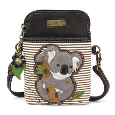 Our Koala Cell Phone Xbody captures the passive joy in finding refuge in nature and appreciating life’s simple offerings. Like the modest eucalyptus leaf, everything you need is already within reach. This bag can be a purse, a crossbody bag, or even a pouch! Materials: Faux Leather / Canvas Dimensions: 5" x 7.5" x 1" Strap adjustable: 7"-30" Exterior: Cell phone can fit in front pocket or interior 2 Adjustable straps that are detachable Top zipper closure Unique zipper pull Interior: Soft fabric Crossbody Cell Phone Purse, Chala Handbag, Crossbody Phone Purse, Vegan Wallet, Cell Phone Bag, Cell Phone Purse, Phone Purse, Mini Crossbody Bag, Phone Bag