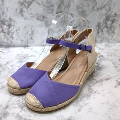 Journee Collection Comfort Foam Purple And Beige Espadrilles Canvas Wedge Heels Size Wd 7.5 New Without Tags Or Box. Size: Women's Size Wd 7.5 Please See Photos For Any Minor Imperfections Or Signs Of Wear. Shipping Weight: 1# 12.8oz Dog-Loving, Smoke Free Home. Typically Ships Within 24hours M-F. Recyclable, Minimalist Packaging." Purple Wedge Sandals For Summer Beach, Purple Wedge Sandals For Beach In Summer, Purple Summer Wedge Sandals For Beach, Spring Purple Sandals With Flat Heel, Casual Purple Wedge Sandals For Summer, Spring Purple Flat Heel Sandals, Purple Flat Heels For Summer, Purple Platform Wedge Sandals For The Beach, Purple Wedge Sandals For Summer