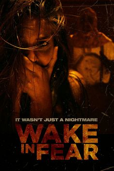 a poster for the film wake in fear, with a woman covering her face and looking down