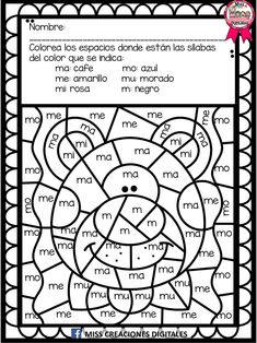 spanish language worksheet for kids with pictures and words on the page, which are also