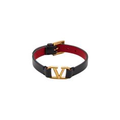 Valentino Garavani bracelet Calf leather and brass Adjustable length Thorn buckle Made in Italy Elegant Leather Bracelets With Gold-tone Hardware, Elegant Leather Bracelet With Gold-tone Hardware, Gold Leather Bracelets With Gold-tone Hardware, Elegant Leather Bracelet With Gold-tone Hardware For Formal Occasions, Adjustable Leather Bracelets With Gold-tone Hardware, Designer Leather Bracelets, Luxury Leather Bracelet With Gold-tone Hardware, Luxury Leather Bracelet With Gold-tone Hardware For Formal Occasions, Luxury Leather Bracelet With Gold-tone Hardware For Formal Events