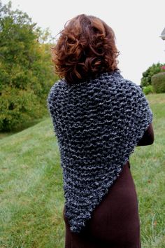 "This item was $220, now on sale. Hand Knit Outlander Inspired Claire's Cowl in Gray, Chunky Knit, Shawl, Neck Warmer. Sizing information: XS-S wing span - 60\", back length - 28\". M-L wing span - 66\", back length - 30\". XL-1X wing span - 72\", back length - 33\". The shawl is made from a chunky gray yarn blend (80% acrylic and 20% wool). I can make it 100% acrylic for those who are sensitive to wool. If you would like to purchase this shawl with a metal pin, please see this listing: https:// Winter Knitted Acrylic Yarn Shawl, Winter Knitted Acrylic Shawl, Winter Acrylic Yarn Knit Shawl, Winter Knitted Yarn Shawl, Knitting Pattern For Yarn Shawl, Winter Hand Knitted Yarn Shawl, Hand Knitted Yarn Shawl For Winter, Yarn Shawl Knitting Pattern, One Size Knitted Shawl In Acrylic Yarn