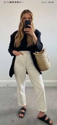 Spring Inspo, Summer Work, Women's Summer Fashion, Spring Summer Outfits, Summer Outfit, Summer Wardrobe, Straw Bag, Summer Outfits, Summer Fashion