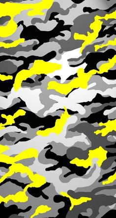 yellow and black camouflage print background