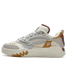 (WMNS) FILA FUSION Desperado Low Top Shoes 'White Grey Orange' T12W343205FPP White High-top Skate Shoes With Translucent Outsole, White Retro Skate Shoes With Cushioned Footbed, Retro White Skate Shoes With Cushioned Footbed, Retro White High-top Sneakers With Cushioned Footbed, White Sneakers With Contrast Sole And Flat Heel, White Sneakers With Rubber Sole And Flat Heel, Retro White Sneakers With Rubber Sole, Retro White Sneakers With Contrast Sole, White Retro Sneakers With Contrast Sole