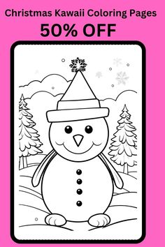 christmas kawaii coloring pages 50 % off on all items from the store, and it's free to print